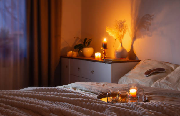 istock cup of tea in bedroom at night 1959559071