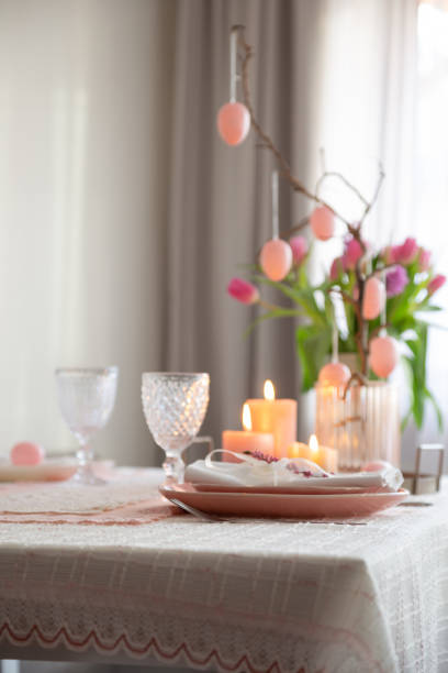 istock Easter pink vintage decor at home 1959559417