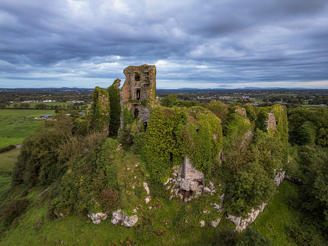Carrigogunnell Castle is a ruined castle located in County Limerick, Ireland. The castle is situated on a limestone rock overlooking the Shannon Estuary, providing panoramic views of the surrounding countryside. It dates back to the 15th century