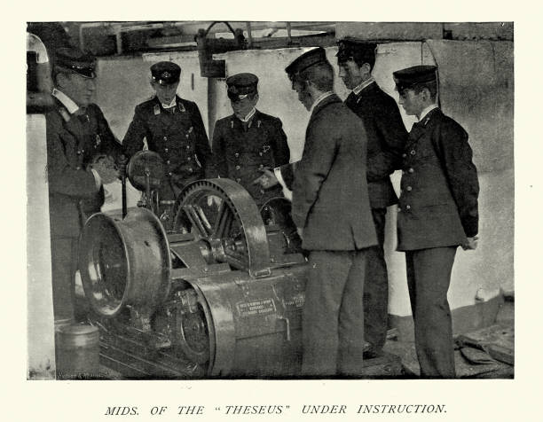 istock Royal Navy midshipmen under instruction on HMS Theseus, 1890s, 19th Century 1959577707