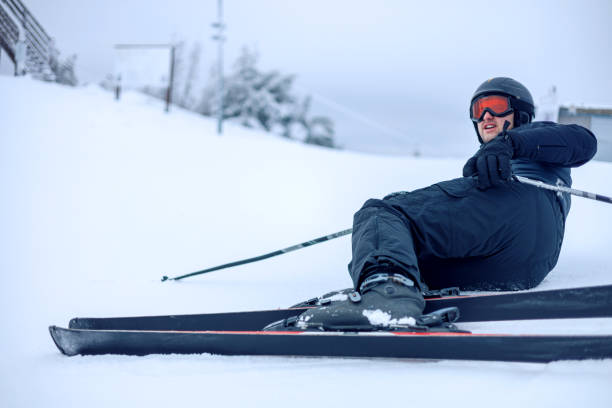 istock Skier's slip-up in the cold wilderness 1959582733