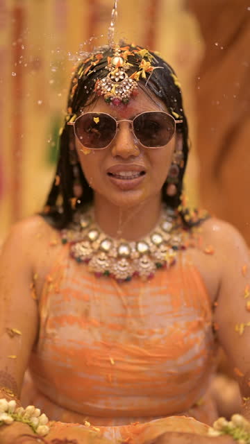 A Beautiful Indian Bride's Haldi Ceremony
