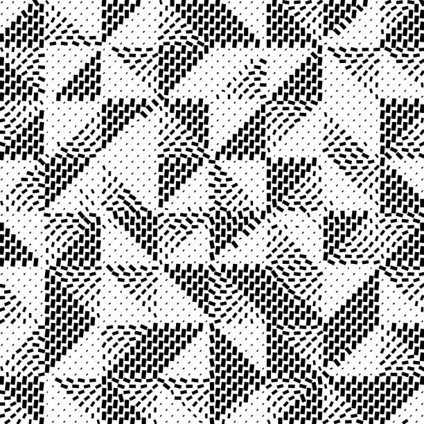 Vector illustration of Rotating rectangles in 8x8 checked half squared grid pattern