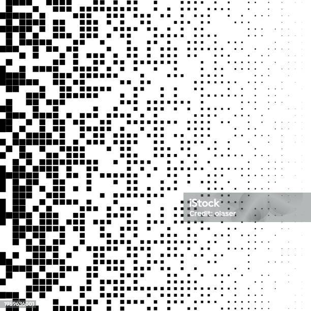 Fading Blocks Pattern Horizontal Fading Using Size And Gaps Duotone Pattern Gradient Stock ...