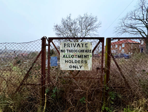 istock Private sign on an allotment gate 1959637693