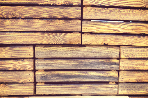 Texture of boards of vintage wooden boxes.