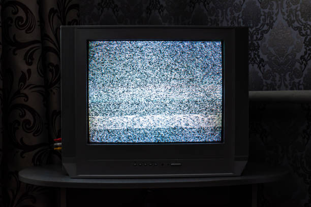 istock Static pixel noise of a television set 1959661839