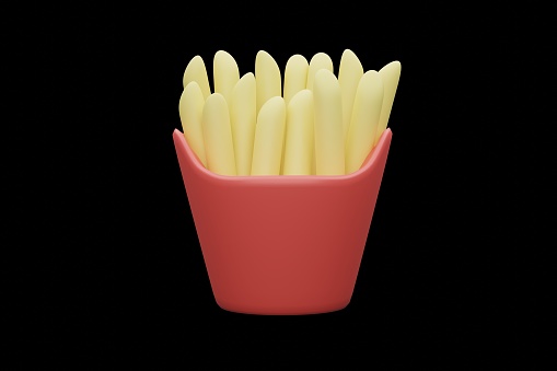 French fries, food, white, cartoon