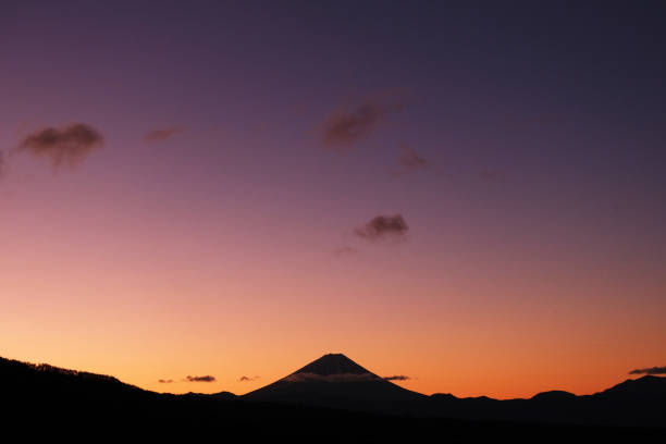 istock Mt. Fuji and the sky colored by the sunrise 1959706667