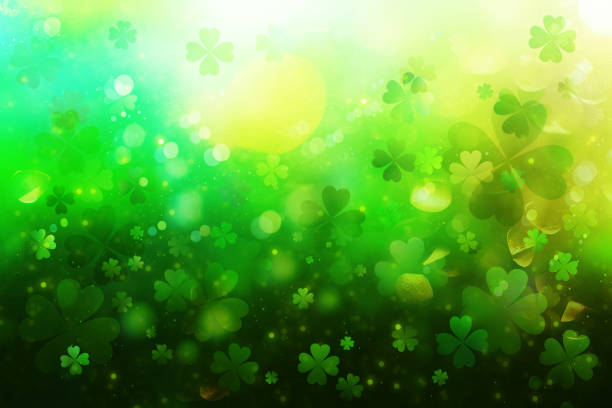 istock Defocused soft green clover background - verdant shamrocks for St. Patricks day 1959738114
