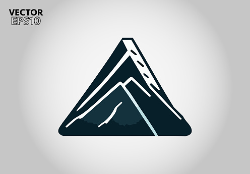 minimalist mountain logo design icon vector template