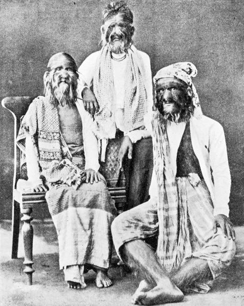 People and landmarks of India in 1895: Burmese Hairy Family