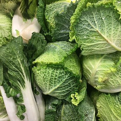 Cabbages and leeks