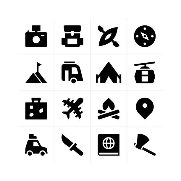 Vector illustration of Adventure icons