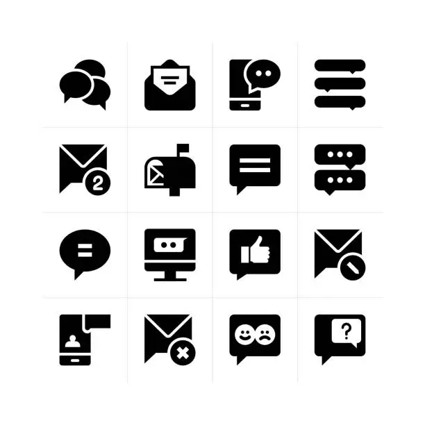 Vector illustration of Message icons