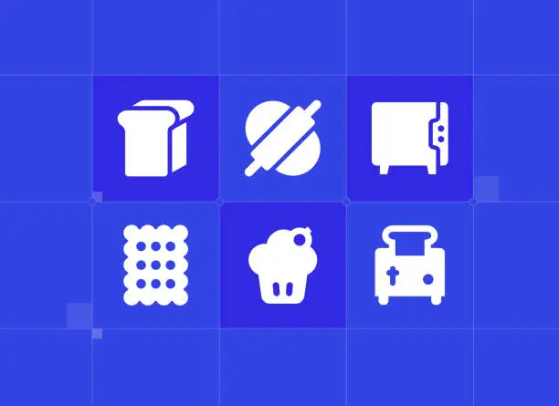 Vector illustration of Bakery icons