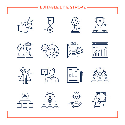 Editable Line Icons for Competition.