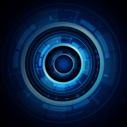 Circle Computer Design Circle Digital Tech Design Concept Background Stock Illustration ...
