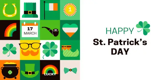 Vector illustration of Happy Saint Patrick's Day holiday background