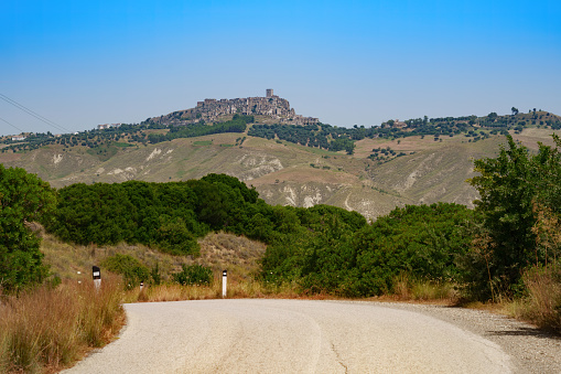 Country landscape near Aliano and Craco, in Matera province, Basilicata, Italy