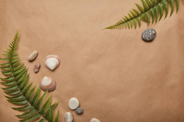 istock Earthy eco friendly summer vibes on a craft paper backdrop with eco-friendly elements 1960076200