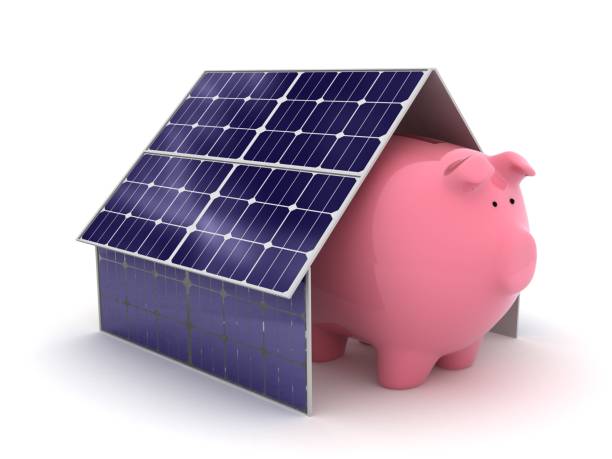 istock Solar panel sustainable energy efficient savings piggy bank 1960102871