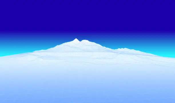 Vector illustration of Beautiful Arctic or Antarctic landscape