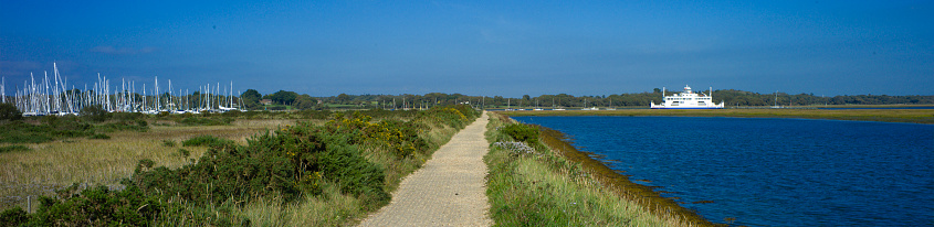 lymington Hampshire England uk footpath coast