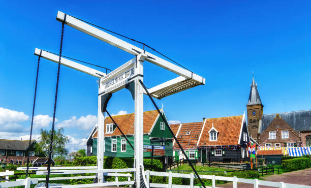 istock Wilhelmina Bridge in Marken, Netherlands 1960162098