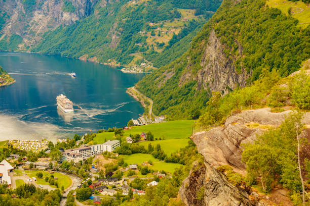 istock Fjord Geirangerfjord with cruise ship, Norway. 1960181797