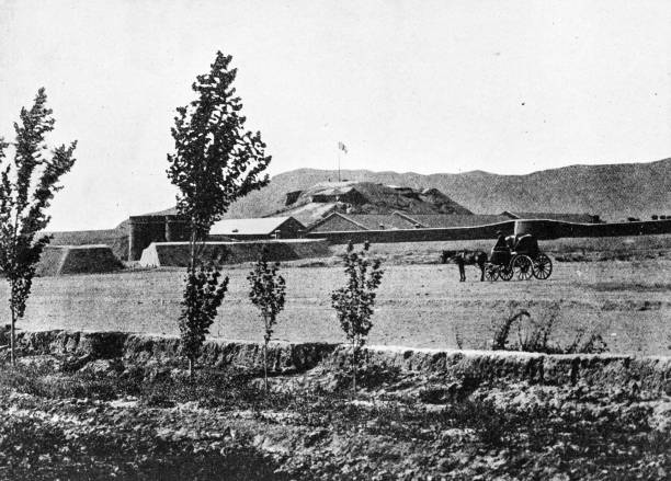 istock People and landmarks of India in 1895: Quetta Fort 1960256184
