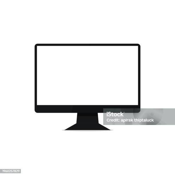 Computer Blank Frame Realistic Computer Screen The Monitor Screen Has A Thin Frame Computer ...