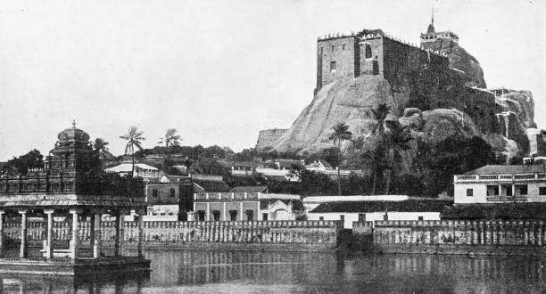 istock People and landmarks of India in 1895: Trichinopoly Rock 1960265468