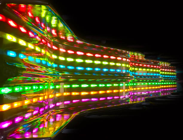 Wavy Marquee or Carnival Lights Background