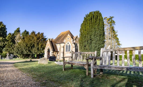 Shalford cemetery bench near Guildford Surrey England Europe