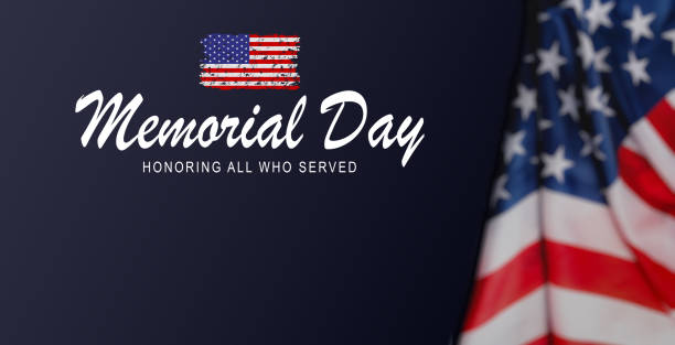 Memorial Day - Remember and Honor Poster. Usa memorial Day celebration background or American National holiday template. stock photo