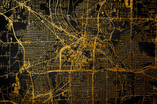 istock City Gold Map Poster Wall Art Home Decor Ready to Printable. 1960370184