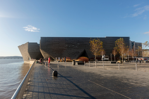 Modern V&A building at coast of dundee scotland england UK