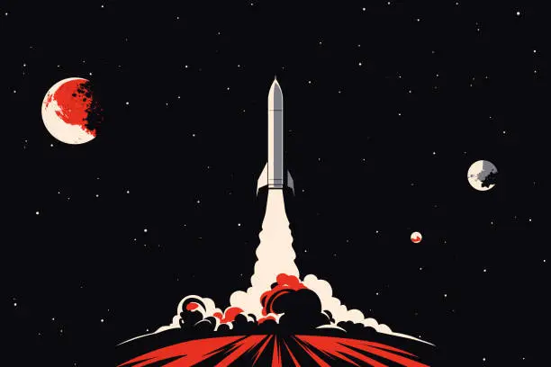 Vector illustration of Space poster