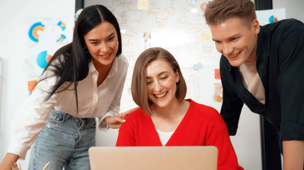 istock Professional business team working together in start up project. Immaculate. 1960406917