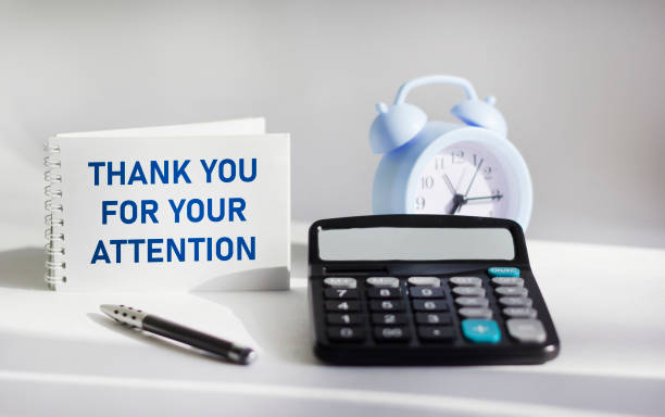 istock Creative concept Thank you for your attention text on notepad on white background. 1960431852