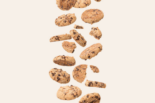 istock Chocolate cookie in the air 1960432386