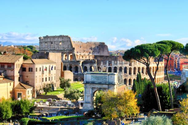 istock Roman Forum and Colosseum 1960438714
