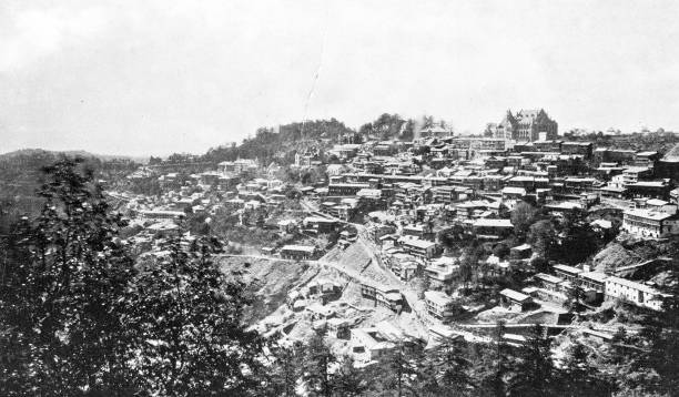 istock People and landmarks of India in 1895: Simla 1960448982