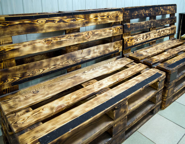 istock Benches made from euro pallets 1960449748