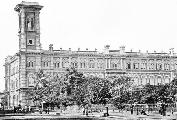 istock People and landmarks of India in 1895: telegraph Office, Calcutta 1960460009
