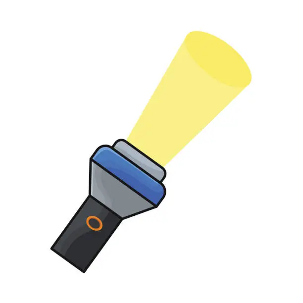 Vector illustration of flashlight