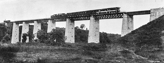 People and landmarks of India in 1895: Annas Bridge