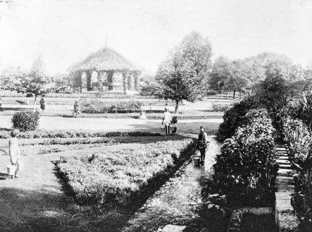 istock People and landmarks of India in 1895: Public Gardens, Bhavnagar 1960469517