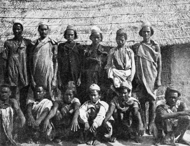 istock People and landmarks of India in 1895: recruits 1960481259
